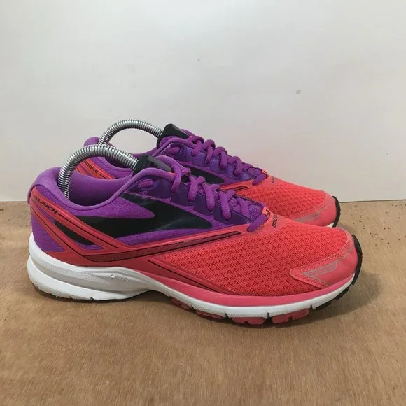 Brooks Shoes Brooks Womens Launch Pink Running Shoes Lace Up